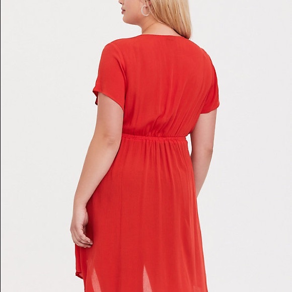 EUC Torrid Orange Gauze Babydoll Tunic Size 2 - Picture 4 of 7